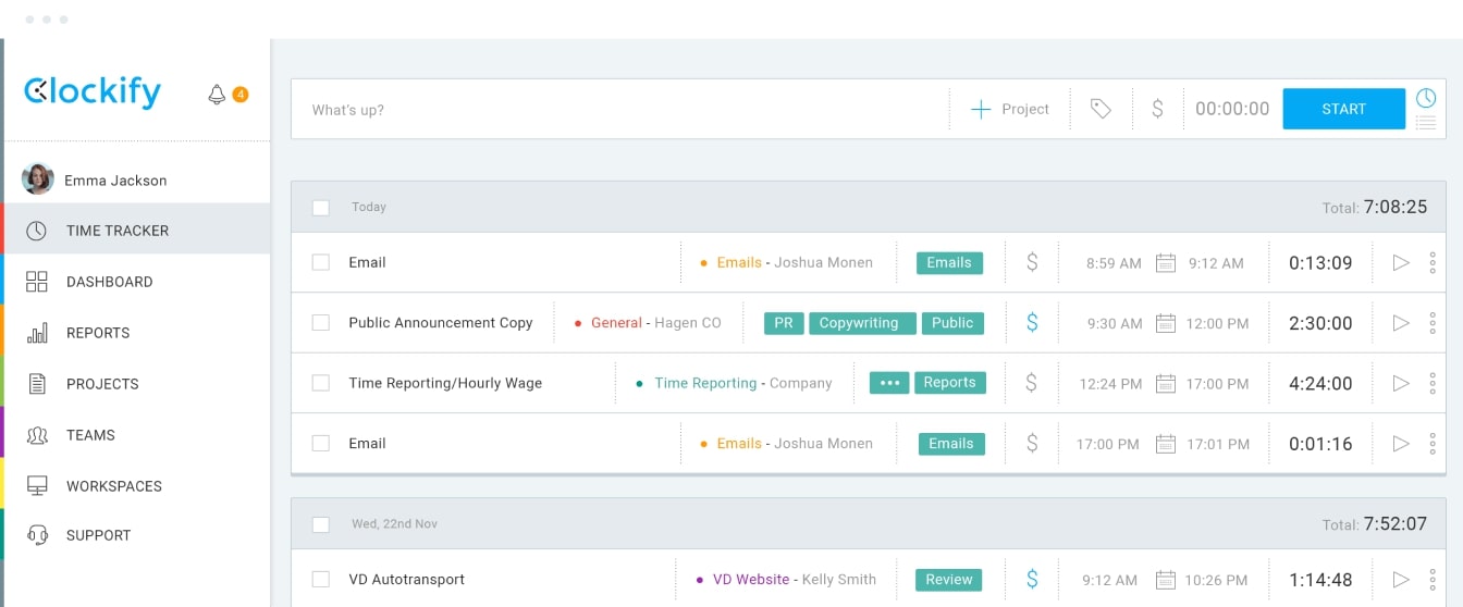 Clockify Time Tracking for SR&ED